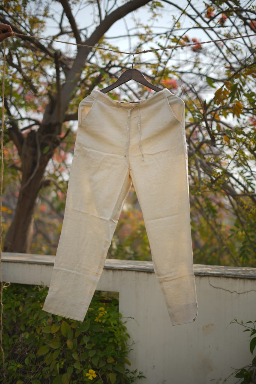 Women's 3/4 Sleeve Top and Bottom Khadi Cotton Set