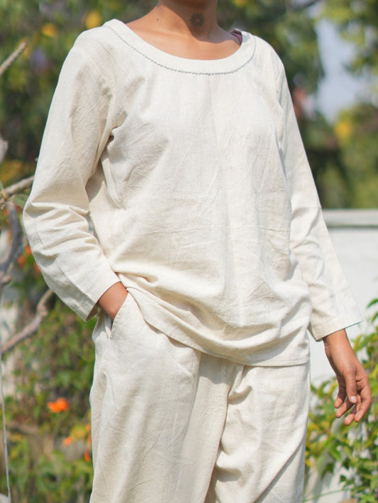Women's 3/4 Sleeves Khadi Cotton Top