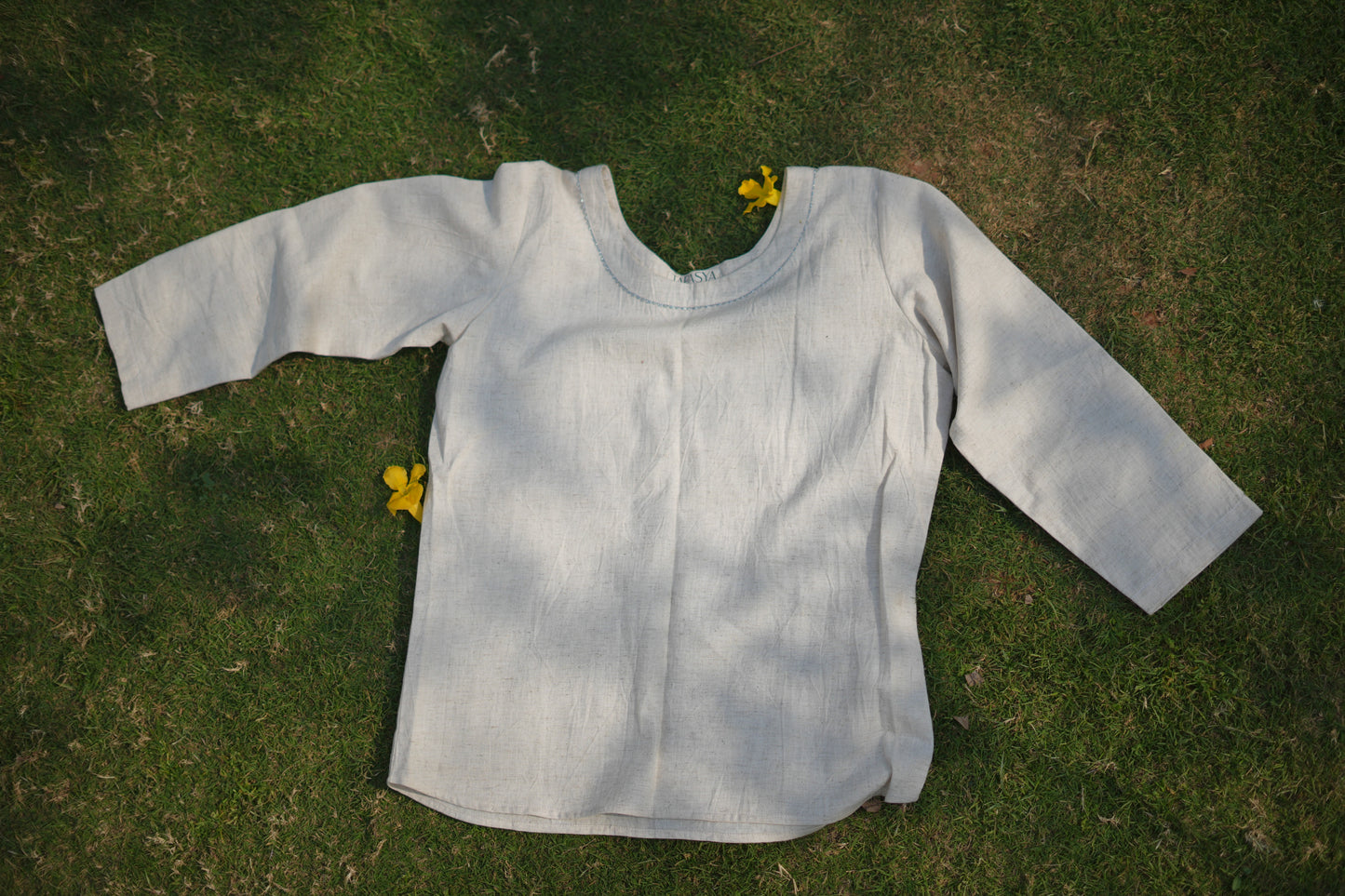 Women's 3/4 Sleeves Khadi Cotton Top
